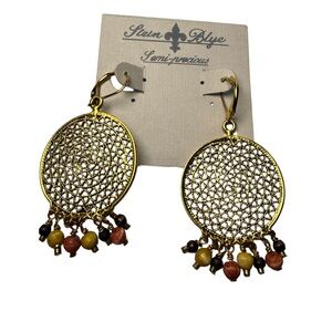 Stein Blye Dreamcatcher Earrings with Bead Accents